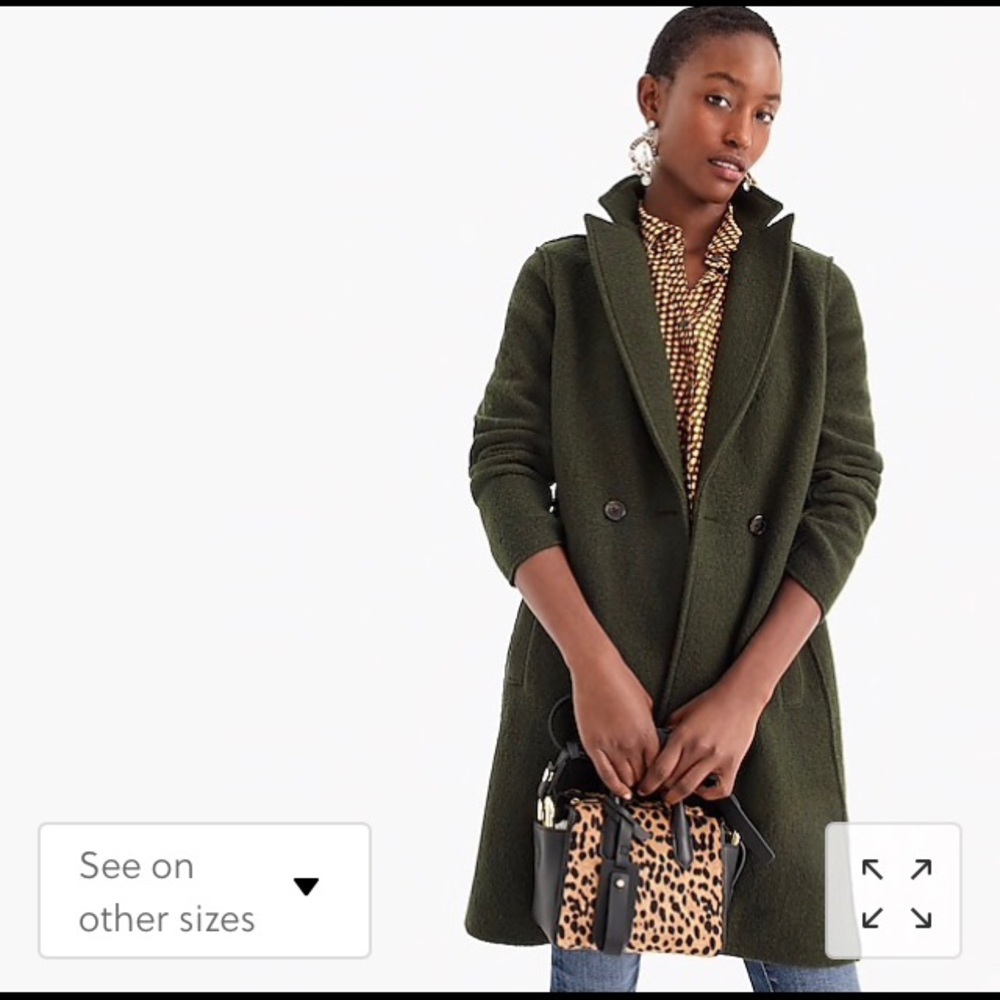NEW J.Crew Black Wool Coat
